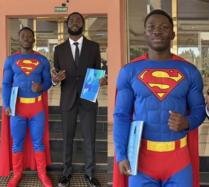 busterblog - Superman Defends Final Year Project: Student Shocks Everyone as He Wears a Superman Suit to His Presentation
