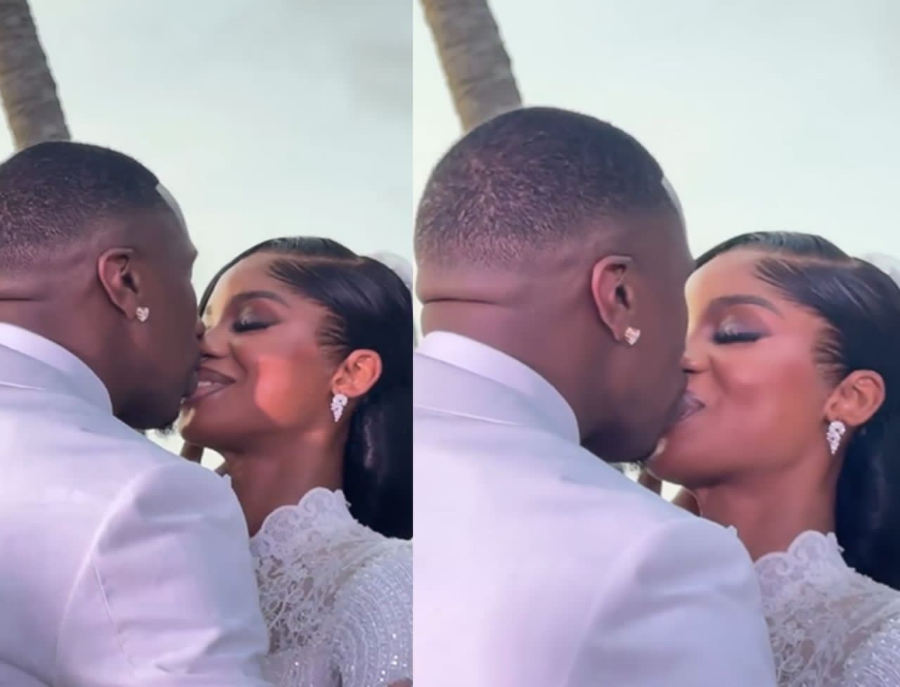 busterblog - A Kiss to Remember: Priscilla Ojo and Juma Jux Seal Their Fairytale Wedding with a Magical Moment