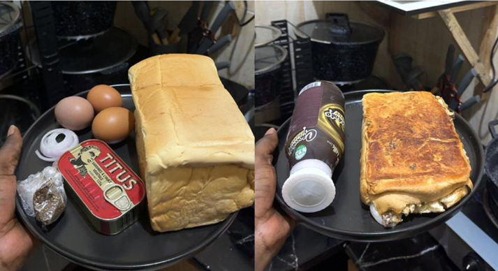 “Sapa Breakfast” Goes Viral: Lagos Social Media Users Turn Hardship Into Humor With Sardine-and-Egg Morning Meal