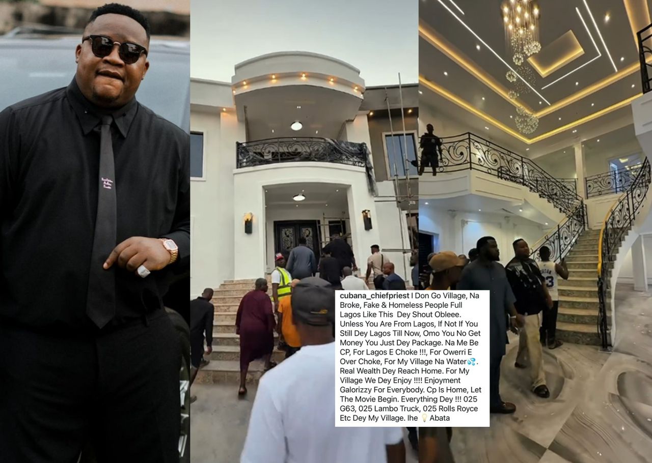 busterblog - “Na Broke, Fake and Homeless People Dey Shout Oblee” — Cubana Chief Priest Sparks Fresh Debate as He Flaunts Owerri Mansion