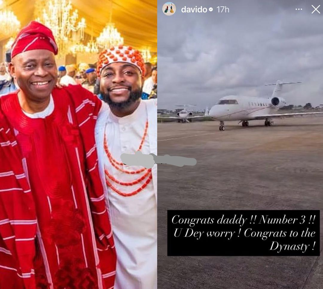 busterblog - “Congrats Daddy! Number 3!” – Davido Bursts With Pride As His Billionaire Father Adds A Third Private Jet To His Fleet