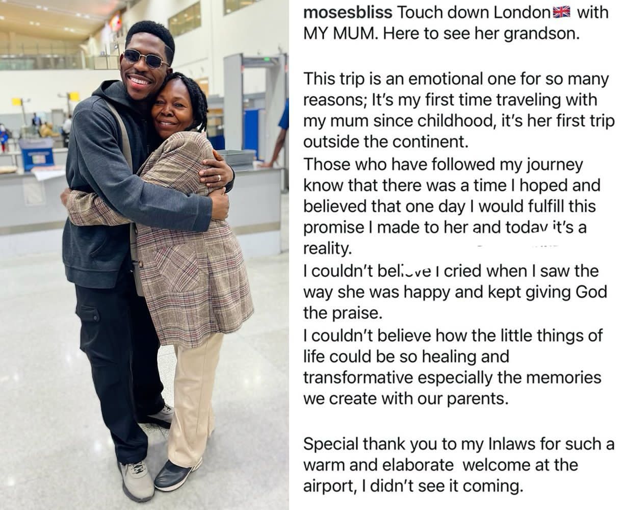 “A Dream Fulfilled”: Moses Bliss Takes His Mother to the UK in an Emotionally Charged Trip to Meet Her Grandson