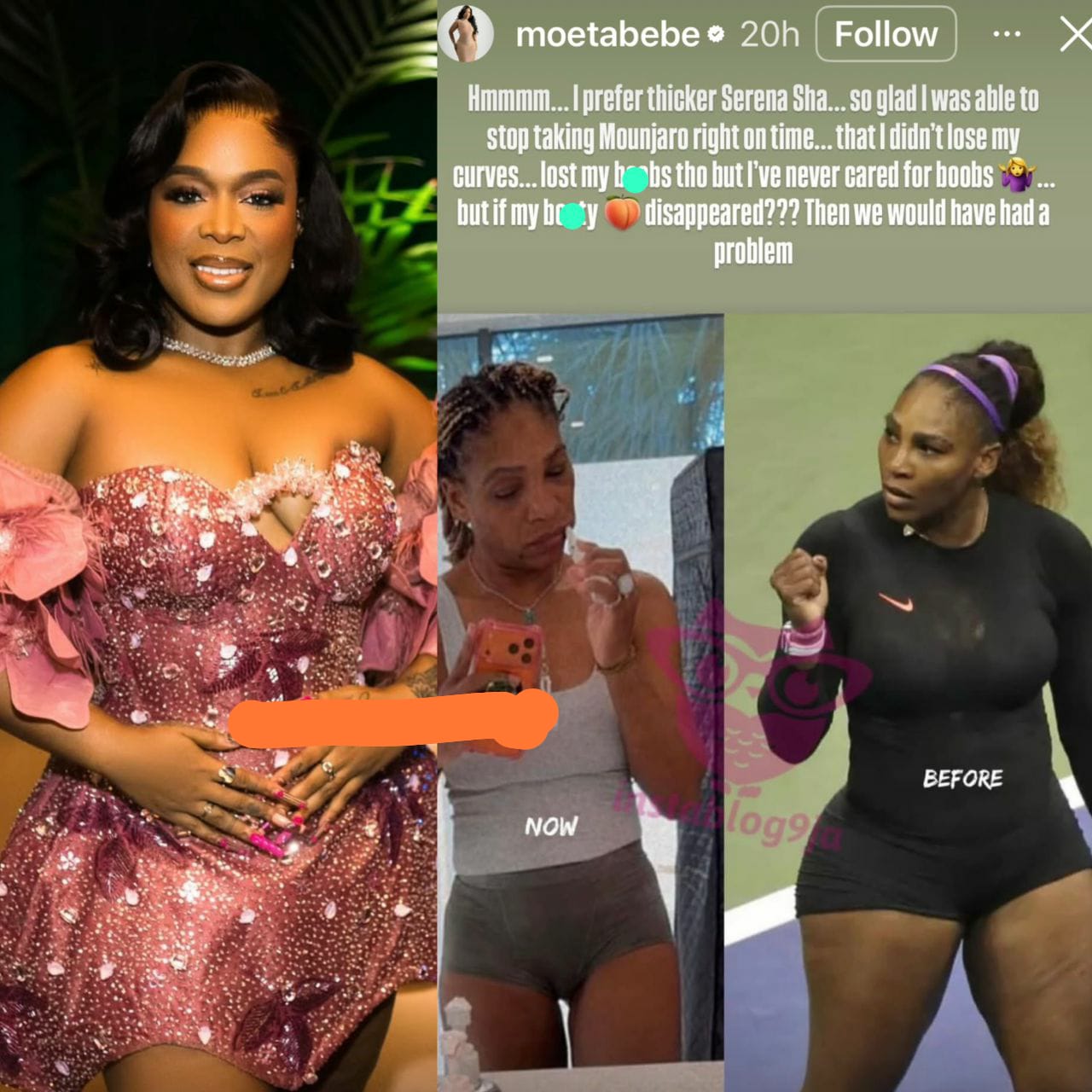 “I Prefer Thicker Serena”: Moet Abebe Sparks Heated Debate Over Serena Williams’ Weight Loss Transformation