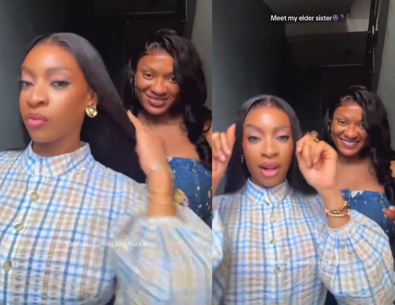 “Meet my elder sister” - Yul Edochie’s daughter, Danielle, captions dance video with her mom, May.