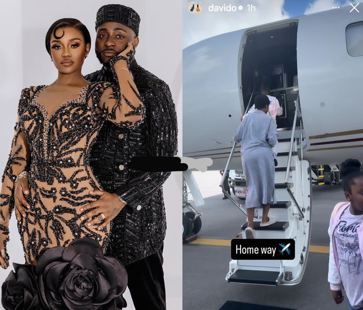 Davido Melts Hearts as He Shares Sweet Video of Chioma and Daughter Hailey Boarding His Private Jet After Miami Trip