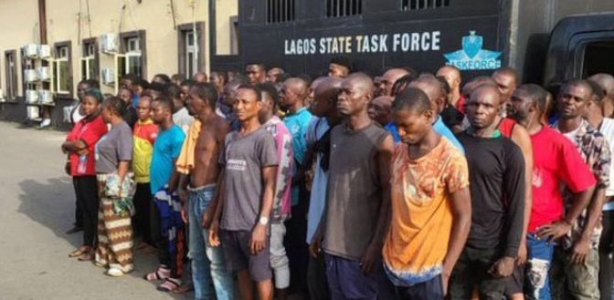 BREAKING: 74 Homeless Individuals Arrested by Lagos Task Force Under Bridges
