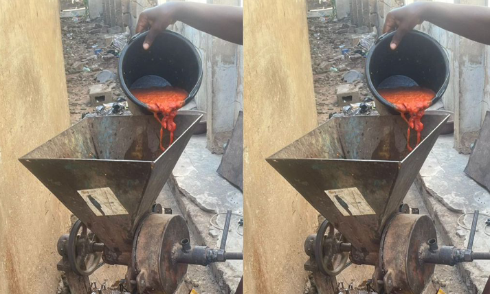 busterblog - Nigerians Raise Alarm as Man Questions Shocking Hygiene Conditions at Local Pepper Grinding Spots