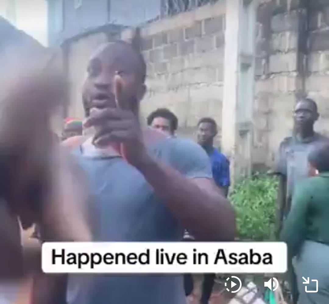 Chaos in Asaba as Residents Beat Man for Brutally Assaulting His Nursing Wife