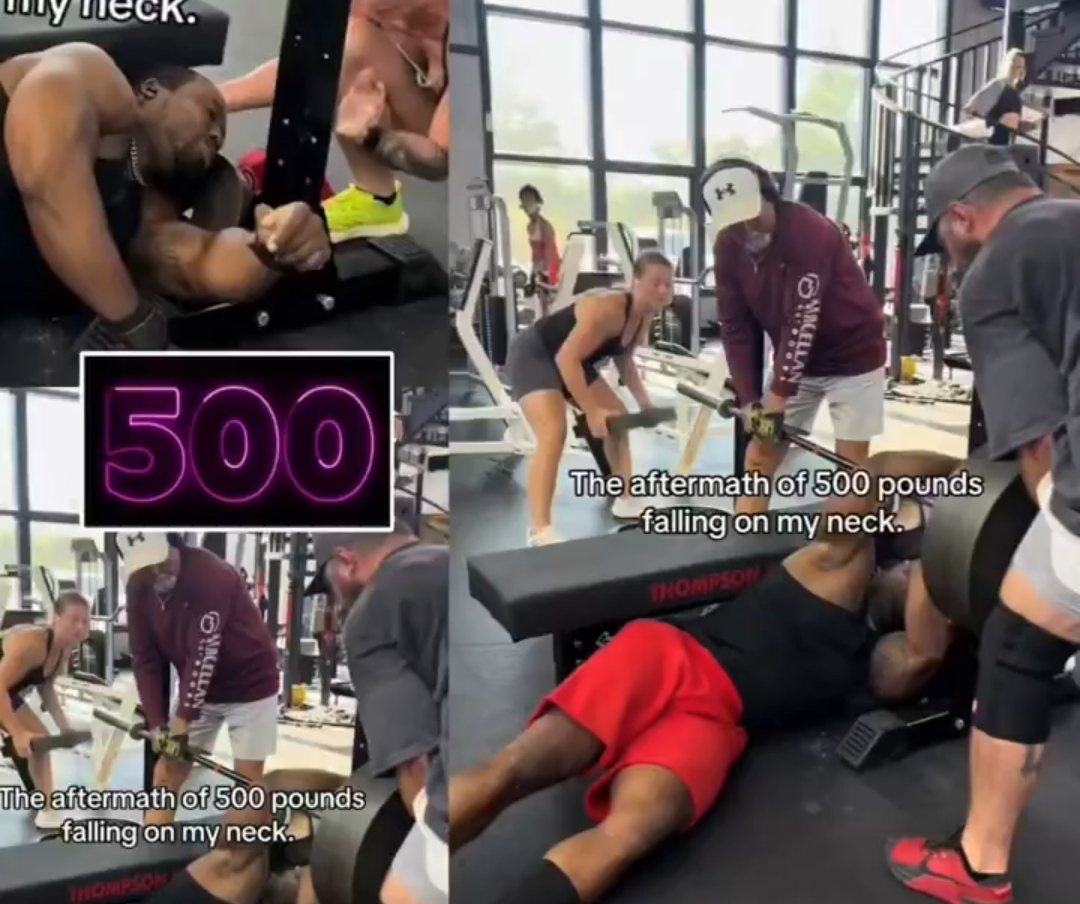 Man survives 500-pound bench press collapse after dramatic gym rescue