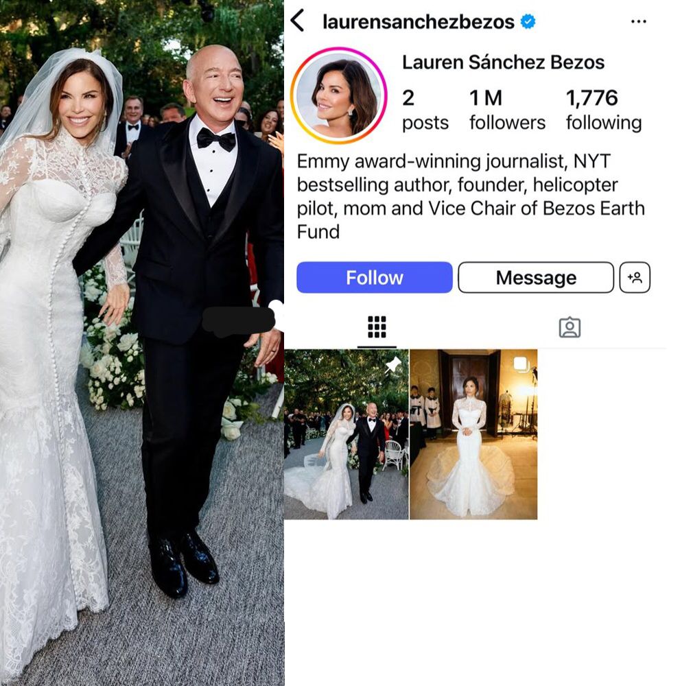 Lauren Sánchez Becomes Lauren Bezos: A Fresh Start as Jeff Bezos’ Wife Deletes Her Instagram Past After Lavish Wedding