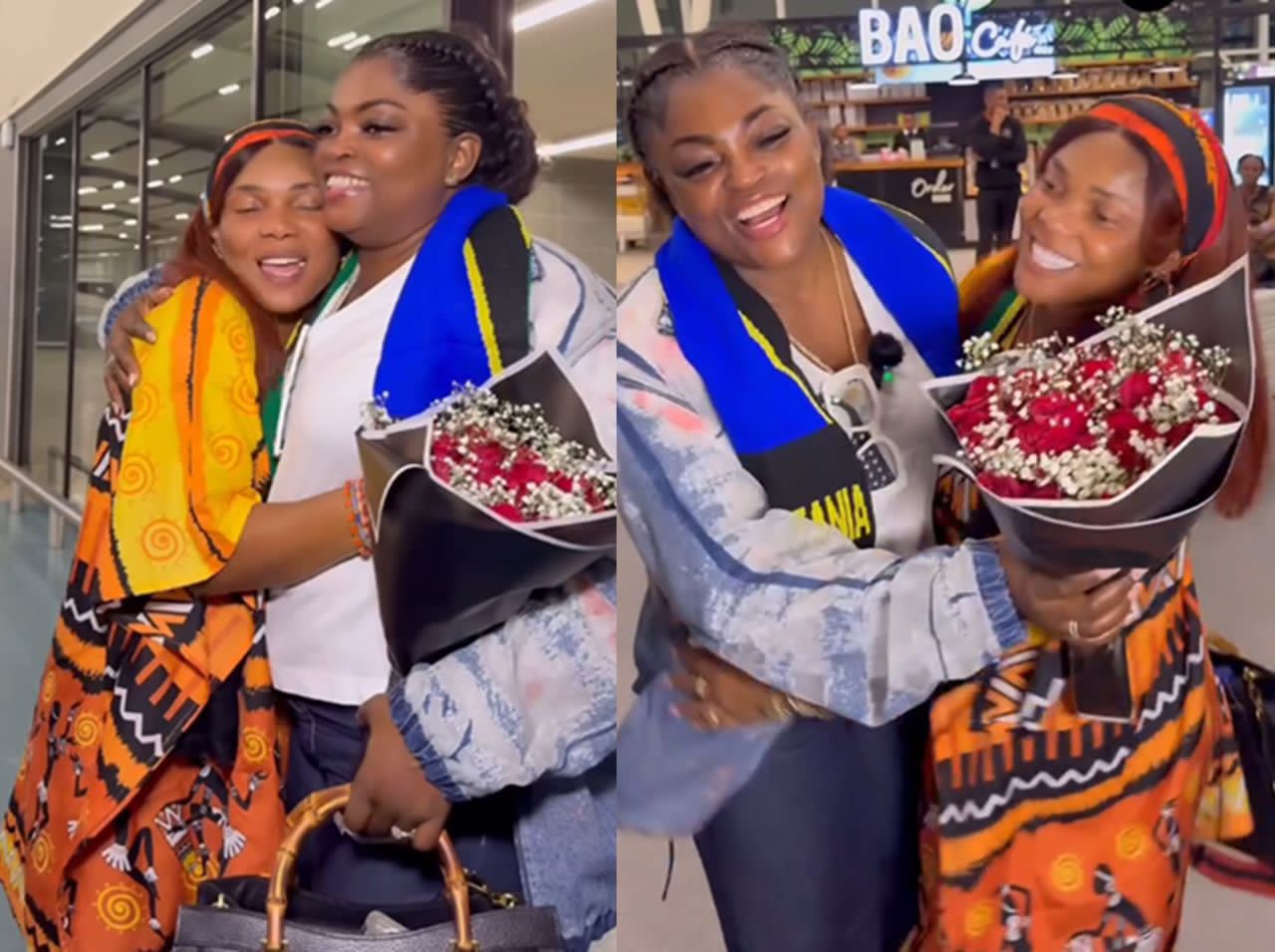 busterblog - A Star-Studded Embrace: Iyabo Ojo’s Heartwarming Welcome for Funke Akindele in Tanzania at Daughter Priscilla’s Wedding Finale