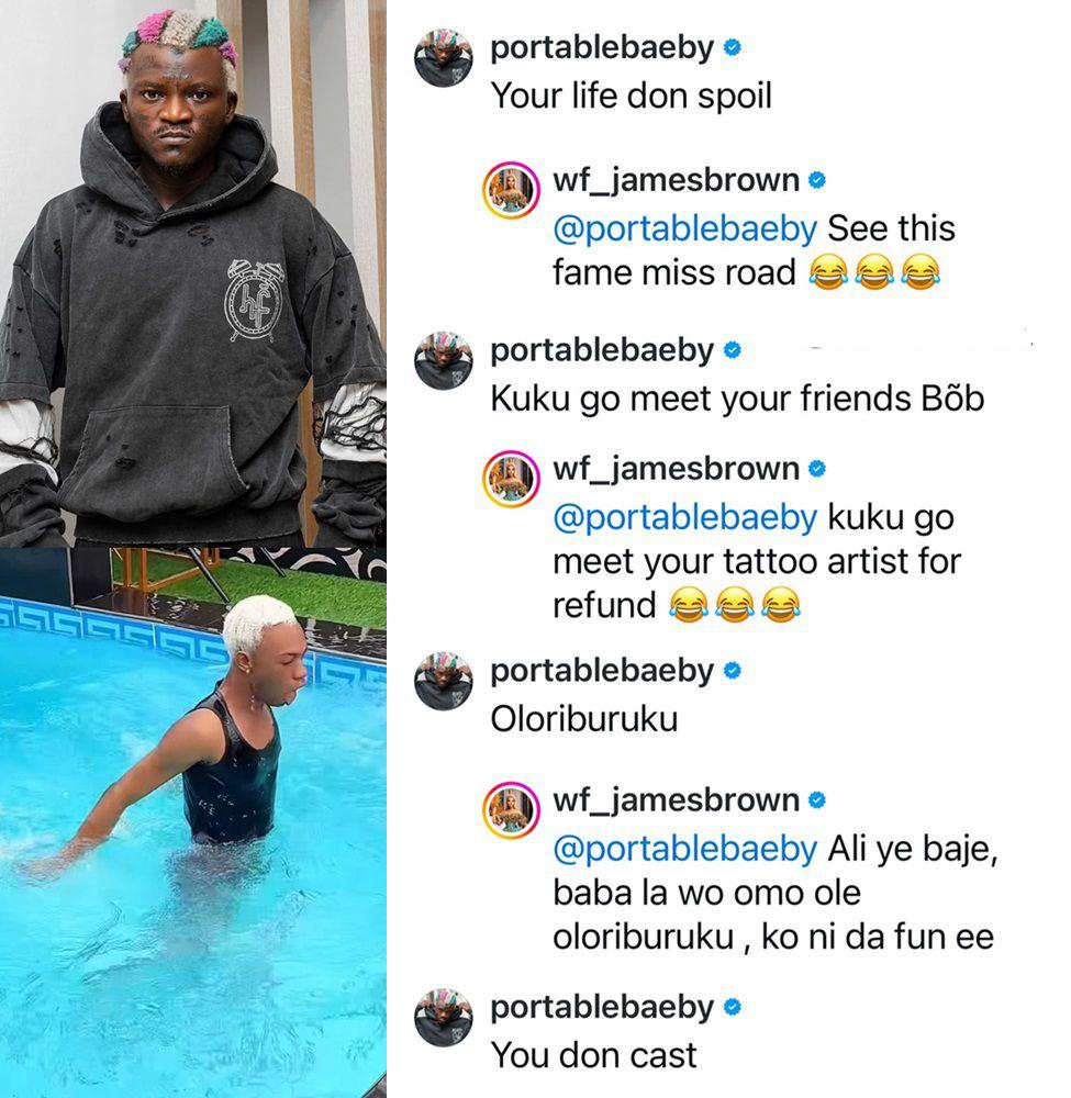 busterblog - Portable and James Brown Clash Online Over Swimming Video, Exchange Heated Words