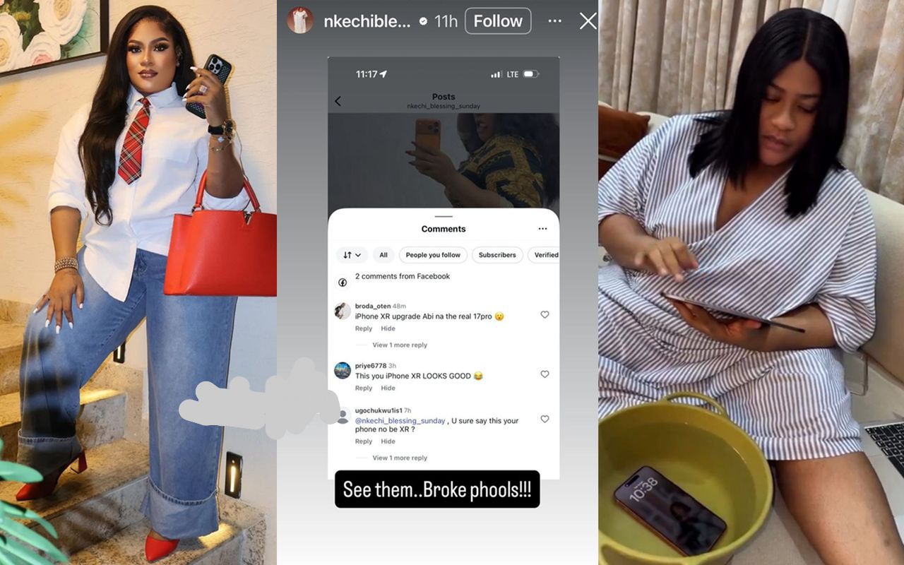 “It’s Not a Converted XR!” — Nkechi Blessing Proves Authenticity of Her iPhone 17 by Dipping It in Water