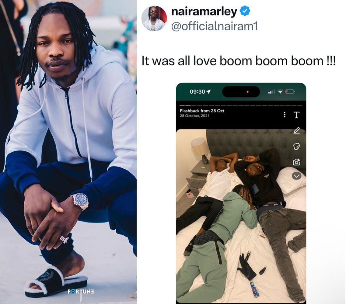 busterblog - “It Was All Love” – Naira Marley Breaks Silence With Emotional Throwback Photo Of Him, Zinoleesky And Late Mohbad On The Same Bed