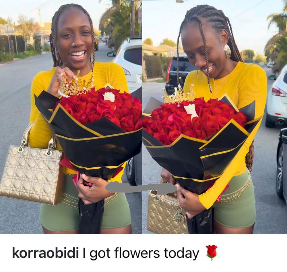 busterblog - From Citizenship to Sweet Surprises: Korra Obidi Gets Flowers from Mystery Man After Becoming American Citizen