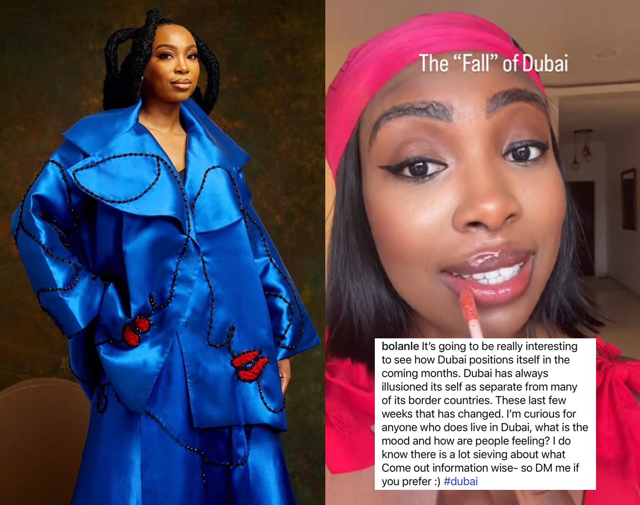 Just Like That, Overnight, Dubai Is No Longer an Attractive Destination” — Bolanle Olukanni Speaks on Dubai’s Sudden Decline Amid Global Tensions