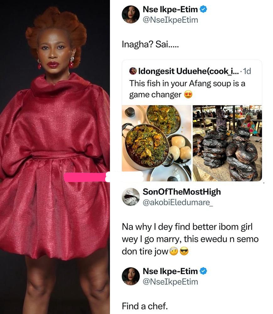 busterblog - Nse Ikpe-Etim's Hilarious Response to a Man Searching for an Akwa Ibom Wife Over Cooking Goes Viral