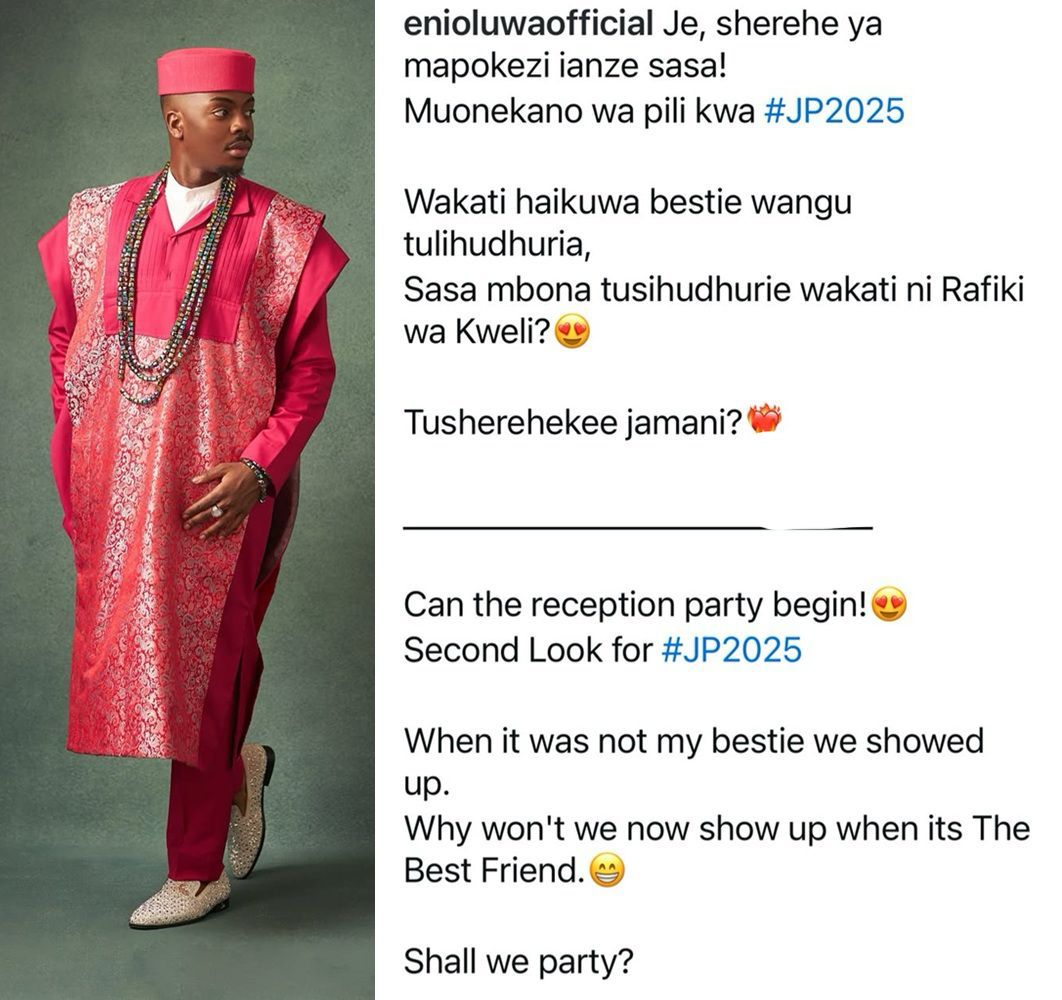 busterblog - “Let the Celebration Begin!” – Enioluwa Sparks Joy with Dazzling Second Look at Priscilla Ojo’s Wedding Reception