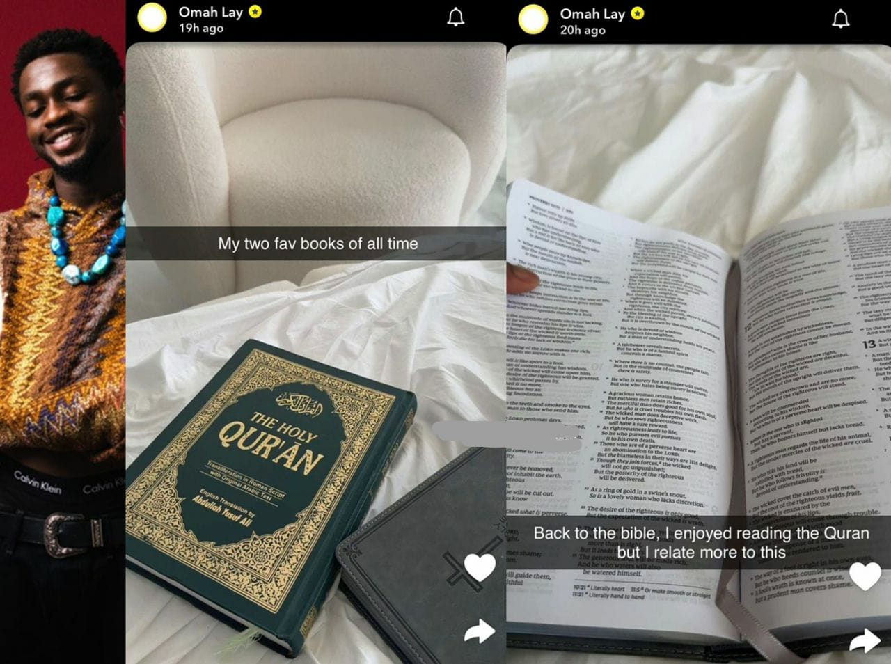 “I Found Myself Between Two Holy Books” — Omah Lay Opens Up on Why the Quran and Bible Both Speak to Him