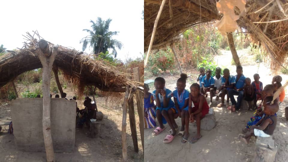 Pupils In Benue Community Lack School Building, Gather In Makeshift Hut Despite N33 Billion Education Budget