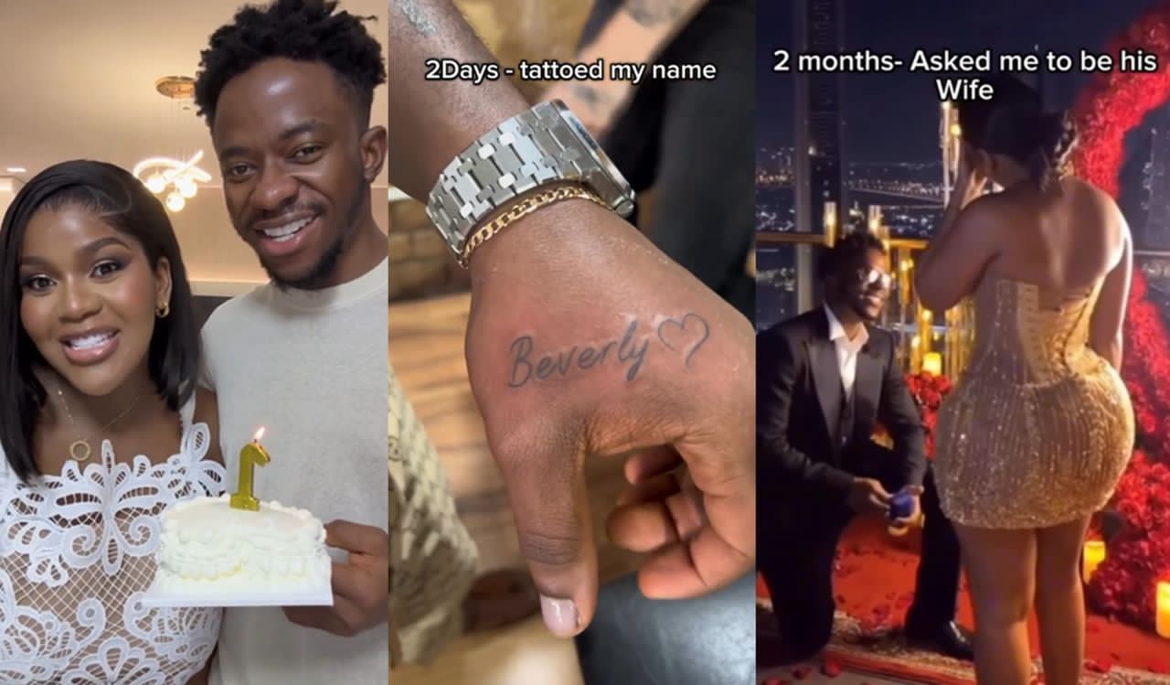 busterblog - From Two Days of Dating to Forever: South African Influencer Shows Off Heartfelt Tattoo From Nigerian Husband on Their First Anniversary