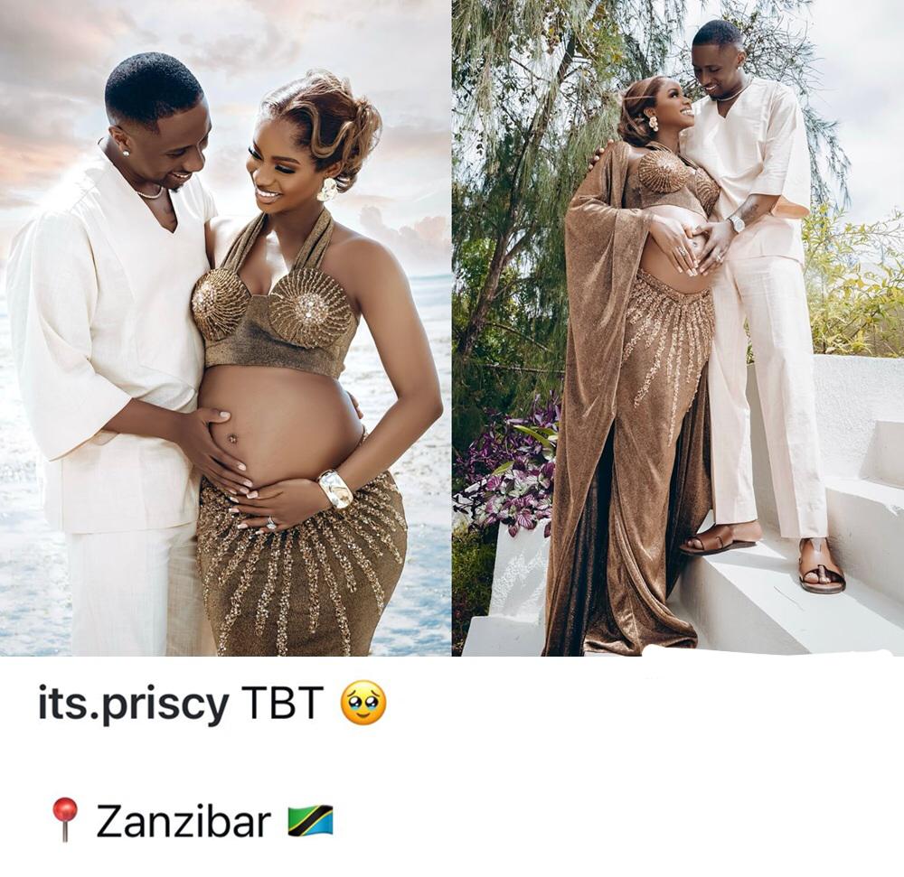 busterblog - Priscilla Ojo Glows in Breathtaking Maternity Shoot with Husband Juma Jux in Zanzibar