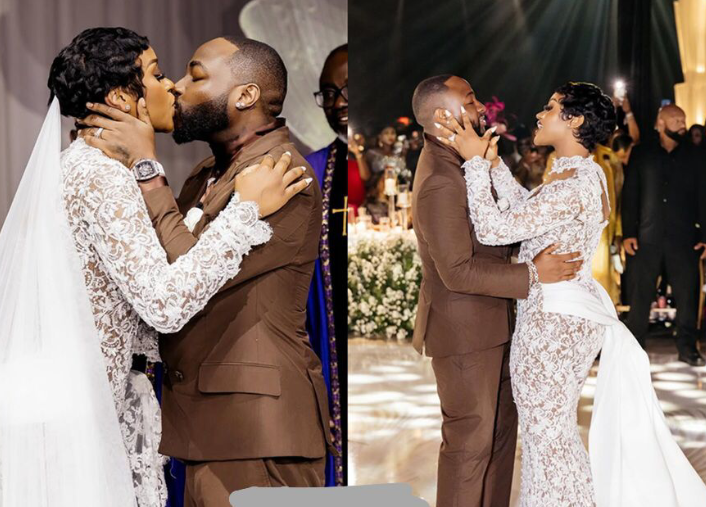 “I Can’t Believe It’s One Month Already” – Davido’s Wife, Chioma Adeleke Emotional As She Shares Photos From Their White Wedding