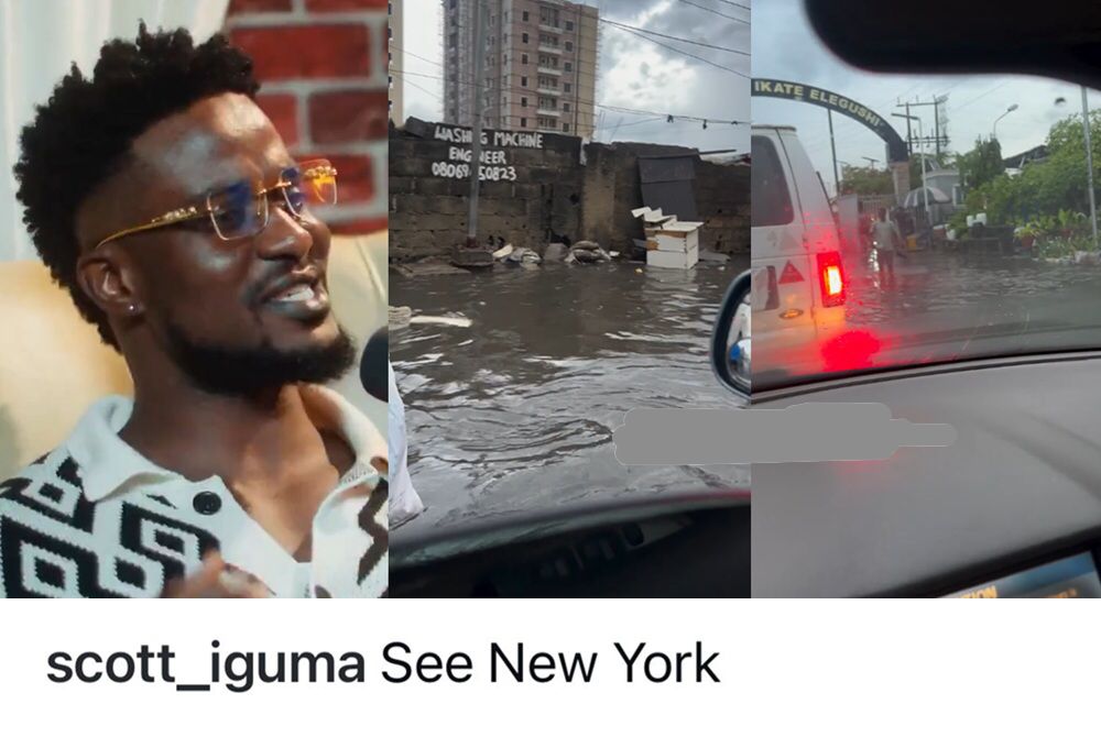 “See New York”: Scott Iguma Mocks Flooded Streets of Lekki in Viral Post