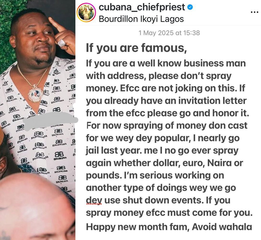 No More Money Rain: Cubana Chief Priest Sends Shockwaves Through Social Scene as EFCC Clampdown Intensifies