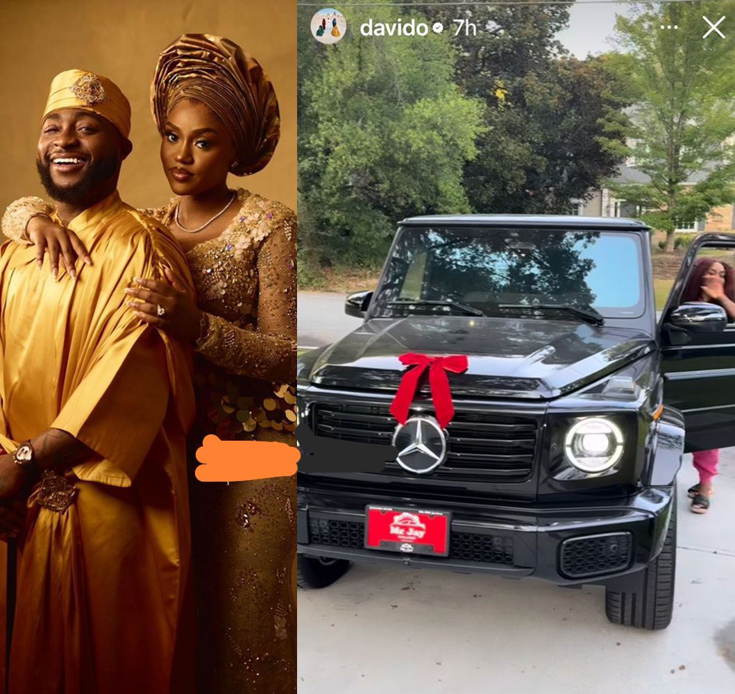 busterblog - Davido Surprises Wife Chioma with 2025 Mercedes-Benz G580 Worth Millions