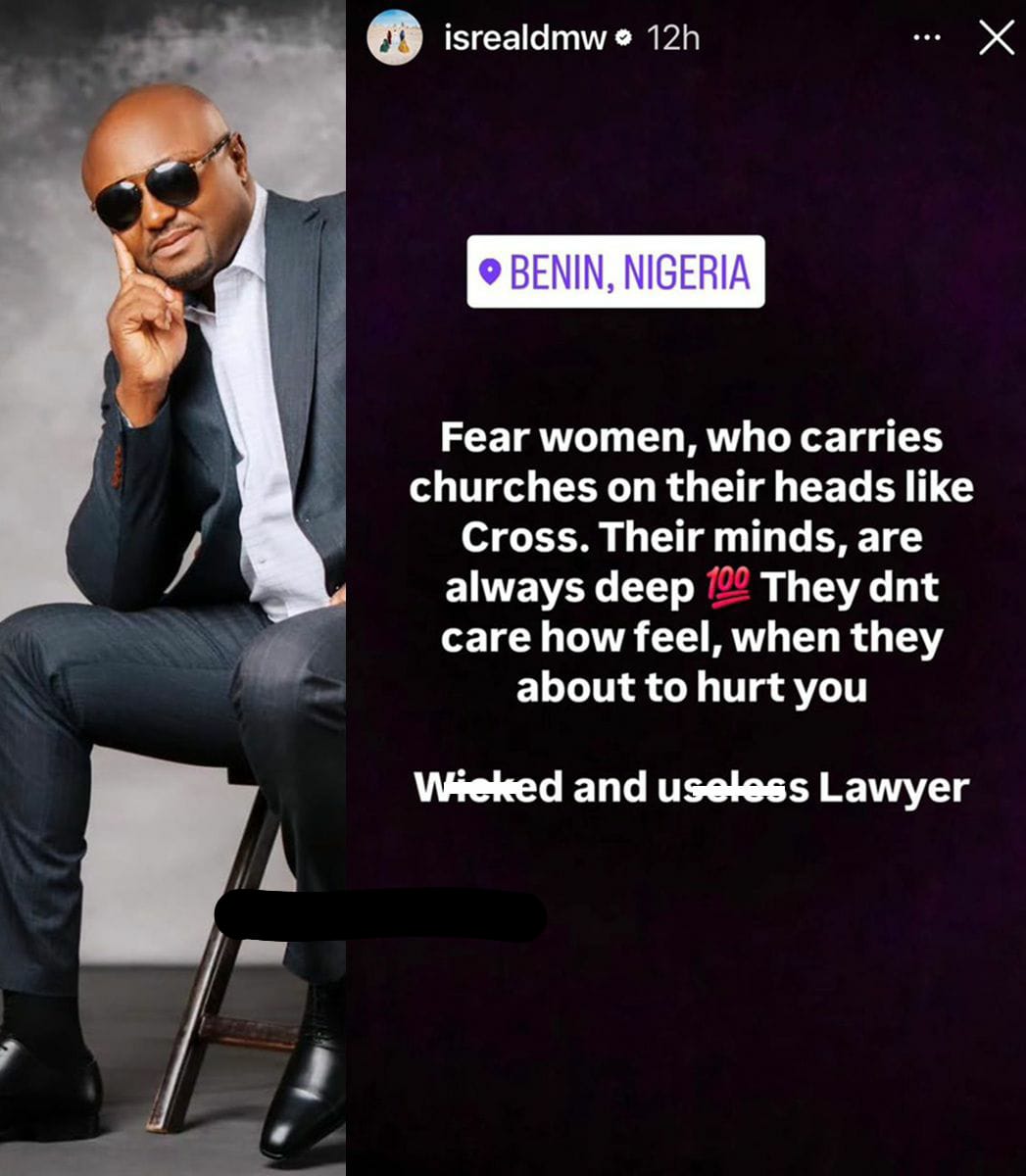 “Fear Women Who Carry Church on Their Heads Like Cross” — Israel DMW Fires Shots at Lawyer in Davido’s Ongoing Court Case