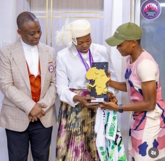 Super Falcons Star Rasheedat Ajibade Dedicates WAFCON Medals to Pastor Olukoya at MFM’s “Power Must Change Hands”