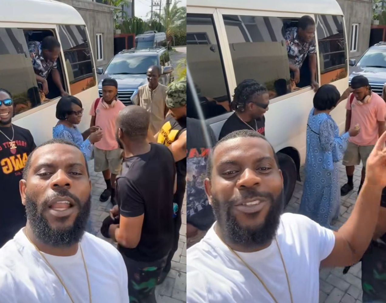 busterblog - “Blessings Before the Tour”: Odumodublvck’s Heartfelt Moment as His Mom Anoints His Crew Members