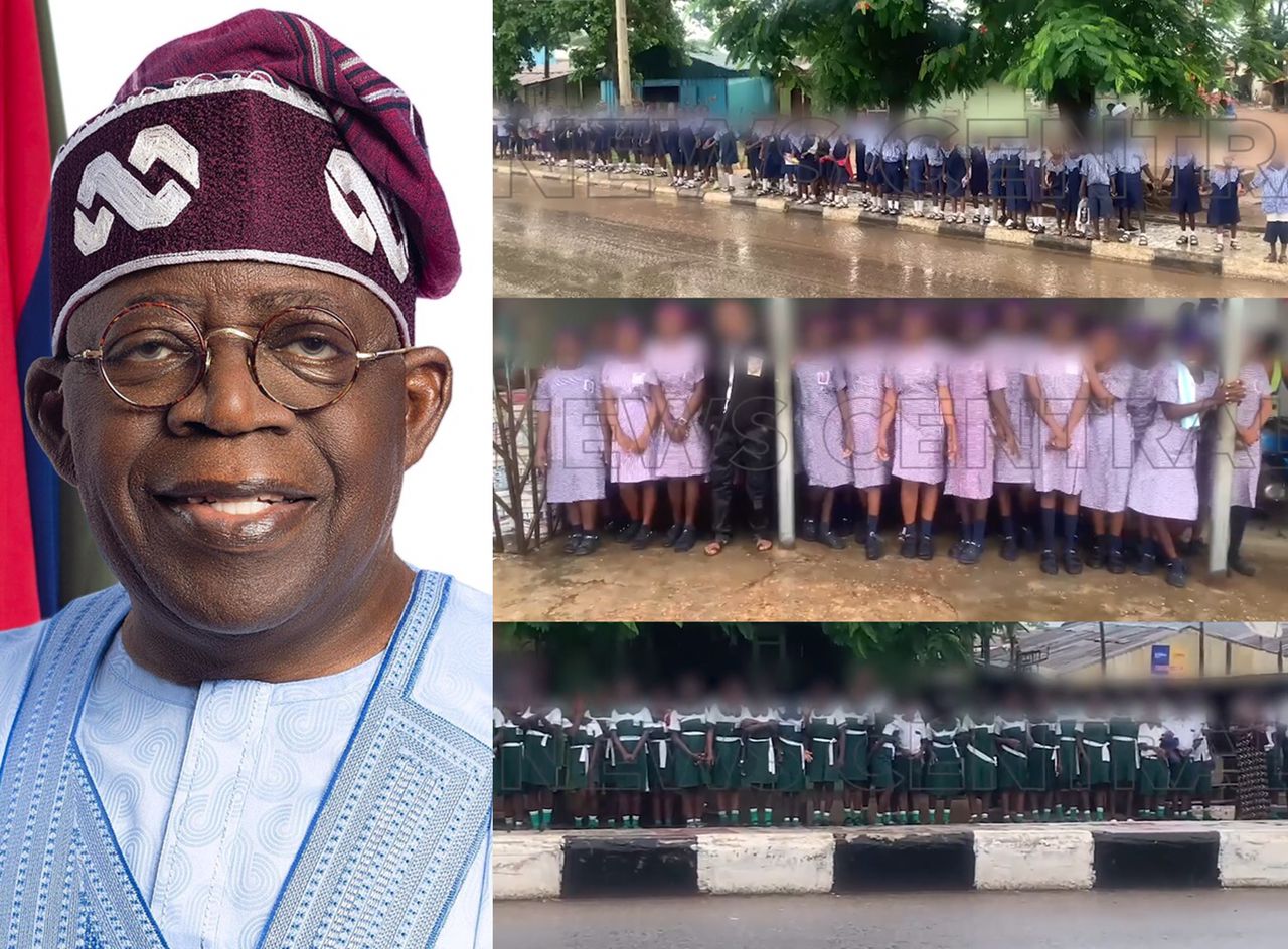 Pomp Amid Pain: Students Reportedly Made to Line Streets as Tinubu Visits Markurdi for Condolence