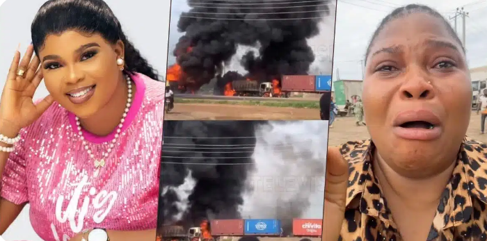 busterblog - ‘God, Thank You!’ – Nollywood’s Olamide Odunlade Escapes Death by Seconds in Fiery Tanker Explosion
