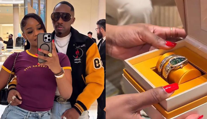 “Got My Dream Watch” — Priscilla Ojo Radiates Joy as Juma Jux Surprises Her with Luxury Bvlgari Serpenti in Dubai