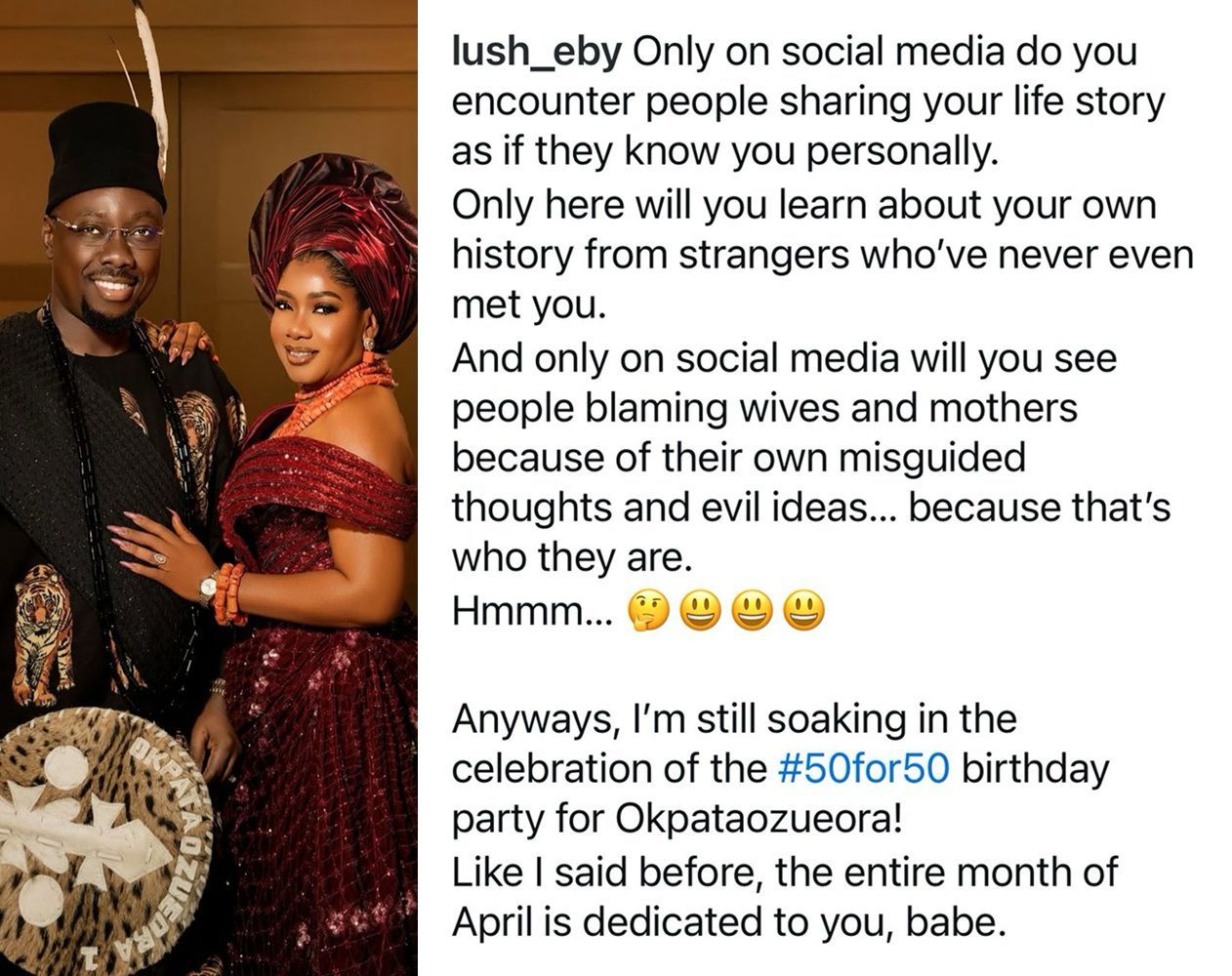busterblog - Obi Cubana’s Wife Ebele Reacts to Next-of-Kin Drama with Poise and Grace Amid Social Media Frenzy