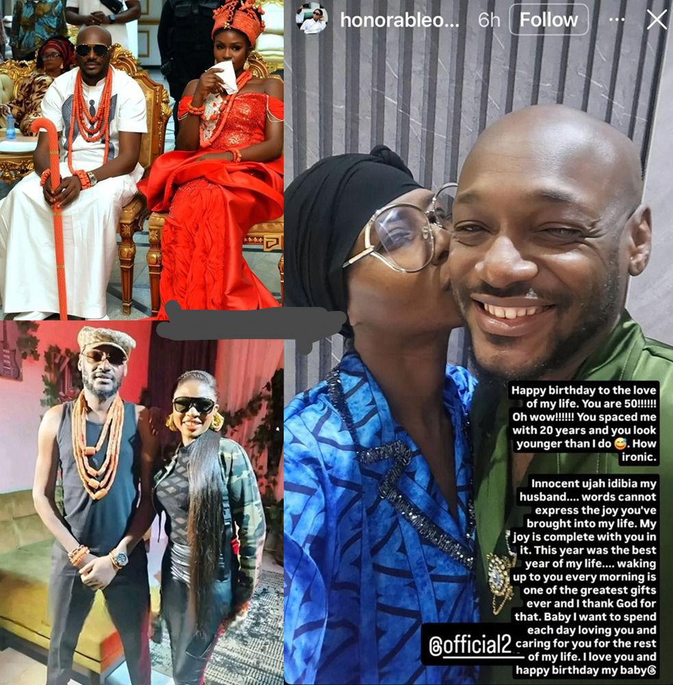 “You Spaced Me With 20 Years And You Look Younger Than I Do” – Natasha Idibia Pens Heartfelt Tribute As 2Baba Turns 50