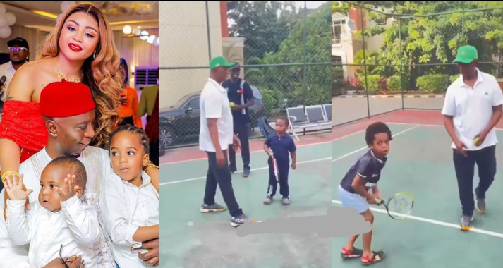 Ned Nwoko Melts Hearts on the Tennis Court with His Kids Amid Marital Turmoil with Regina Daniels