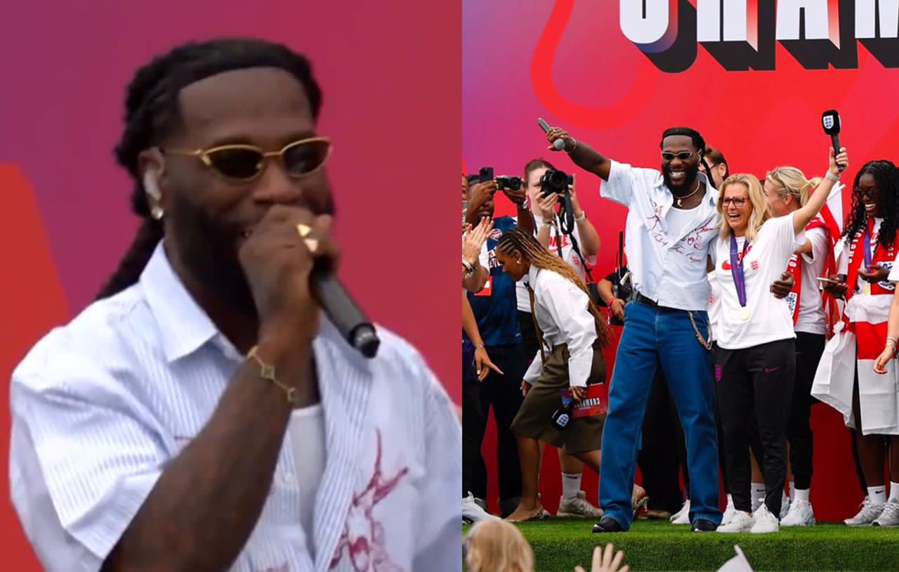 busterblog - Royal Rhythm: Burna Boy Electrifies Buckingham Palace at England Lionesses’ Victory Party