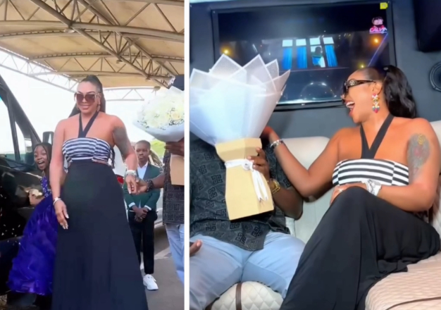 “Like the King of My Heart” – Ehi Ogbebor Shuts Down Lagos Airport as She Welcomes US-Based Lover in Style