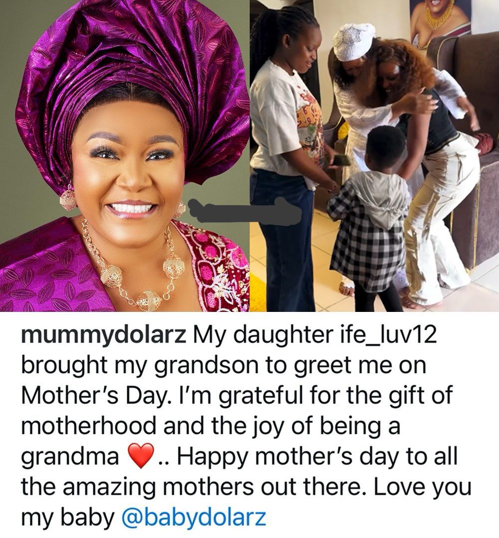busterblog - Oluwadolarz’s Mother Overjoyed as Daughter-in-Law IfeLuv Brings Grandson to Celebrate Mother’s Day