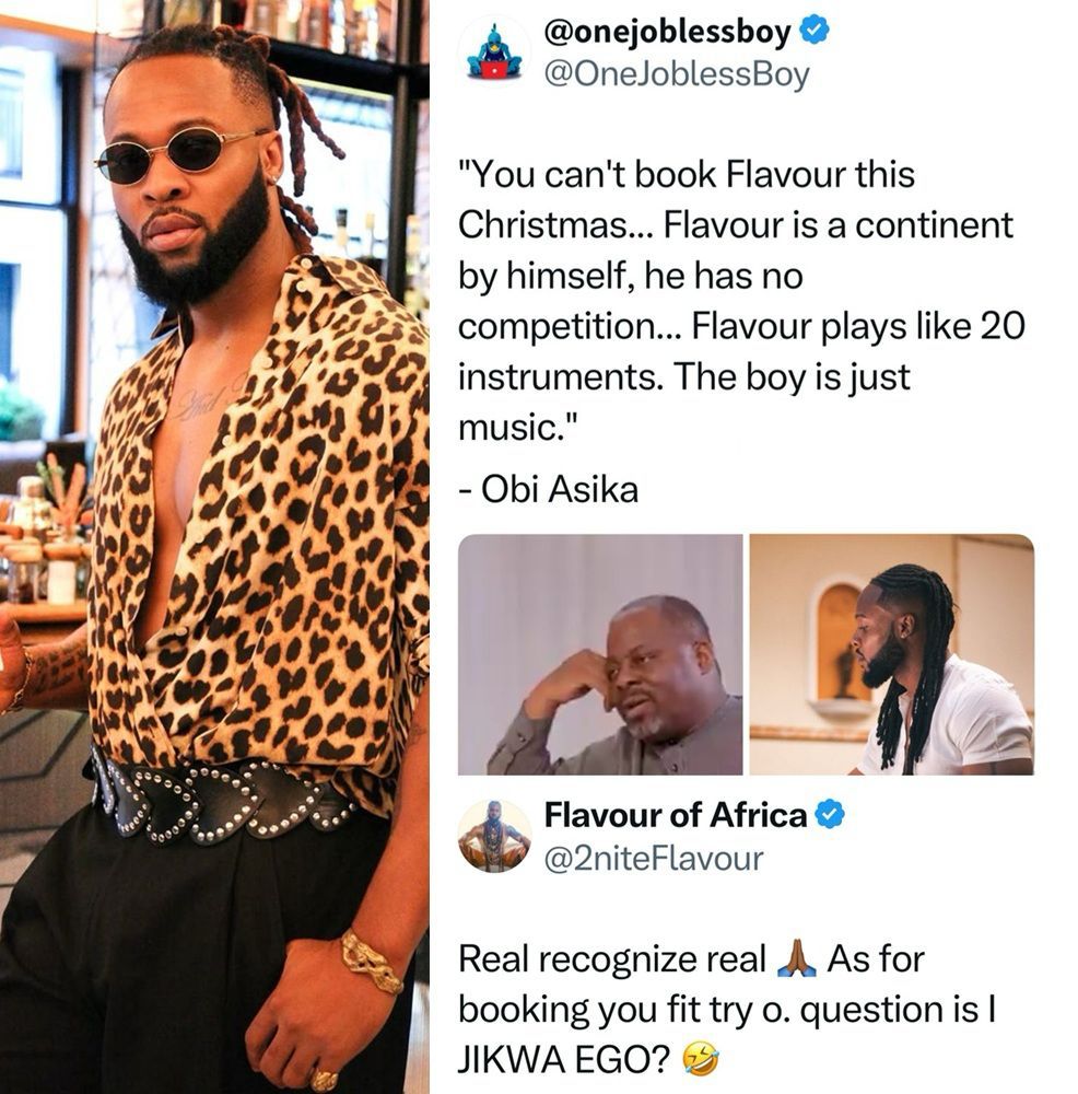 busterblog - “I Jikwa Ego?” – Flavour Responds with Swagger to Obi Asika’s Praise and Booking Buzz