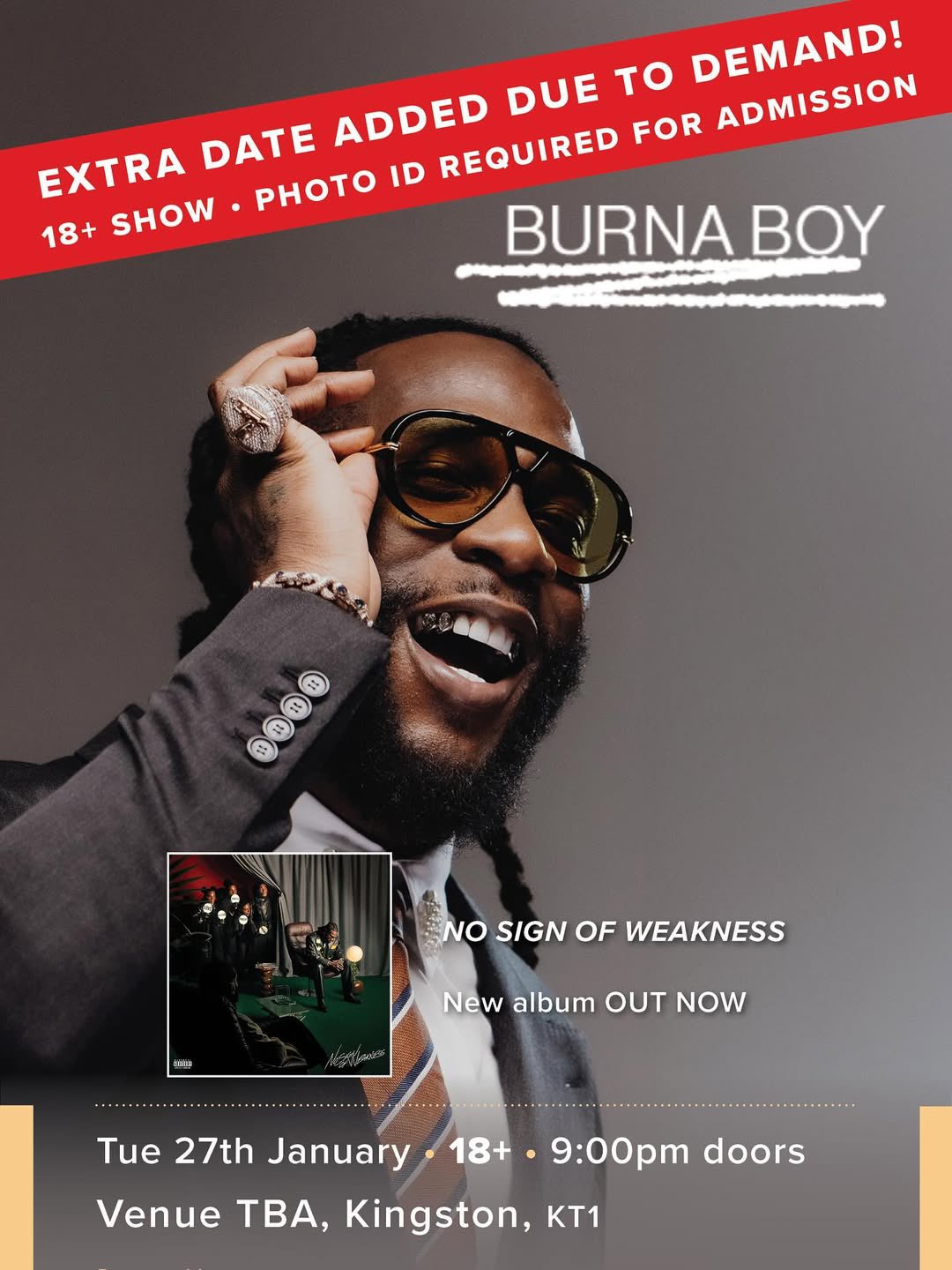 Burna Boy Adds Extra Show Date for Banquet Records Performance Due to Overwhelming Demand