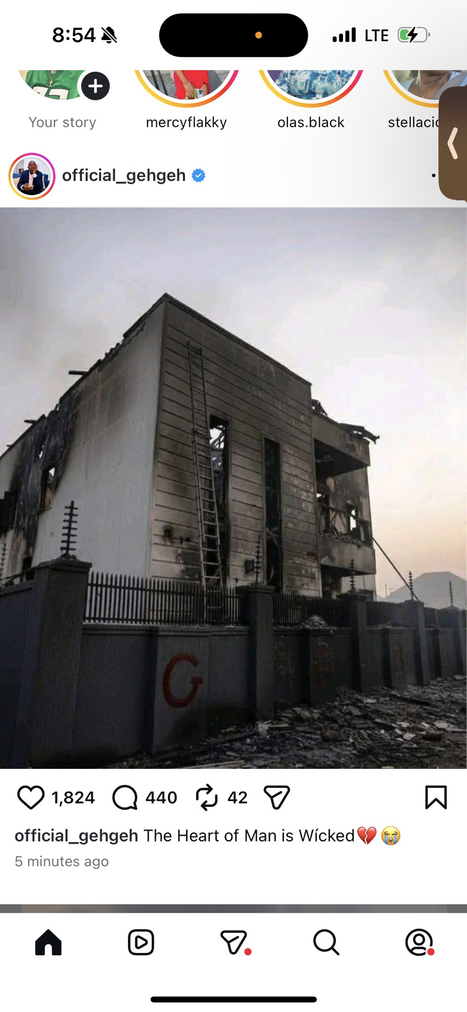 Rumors Swirl Online After GehGeh’s Mansion “Burns Down