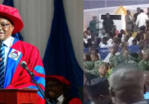 busterblog - BREAKING: DSS Whisk Away Obafemi Awolowo University Students Protesting Nyesom Wike During Speech