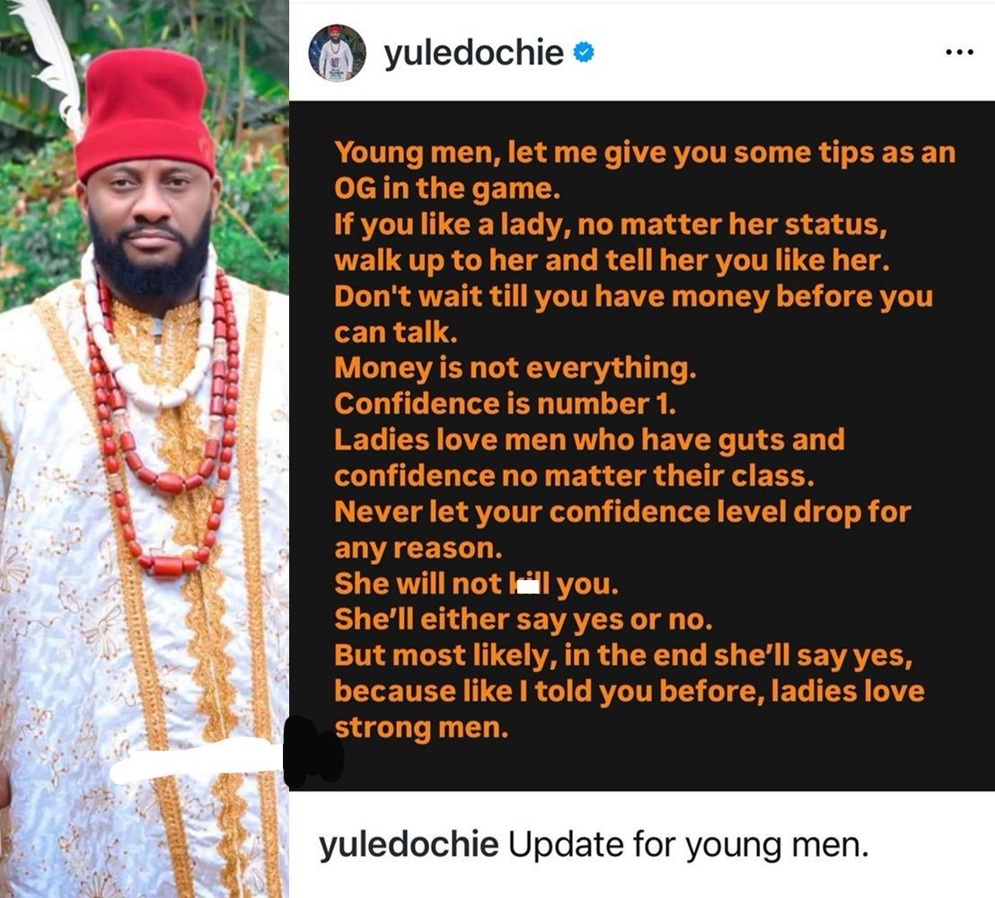 busterblog - Confidence Over Cash: Yul Edochie’s Bold Advice to Young Men on Winning a Woman’s Heart