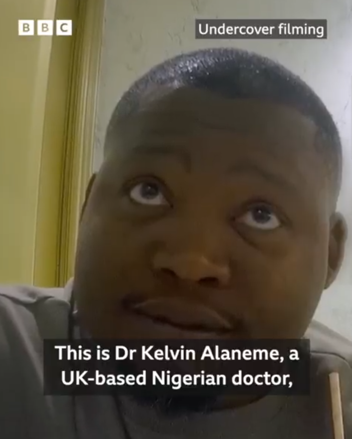 JUST IN: Popular UK-Based Nigerian Doctor Kelvin Alaneme Exposed in BBC Investigation for Certificate of Sponsorship Scam