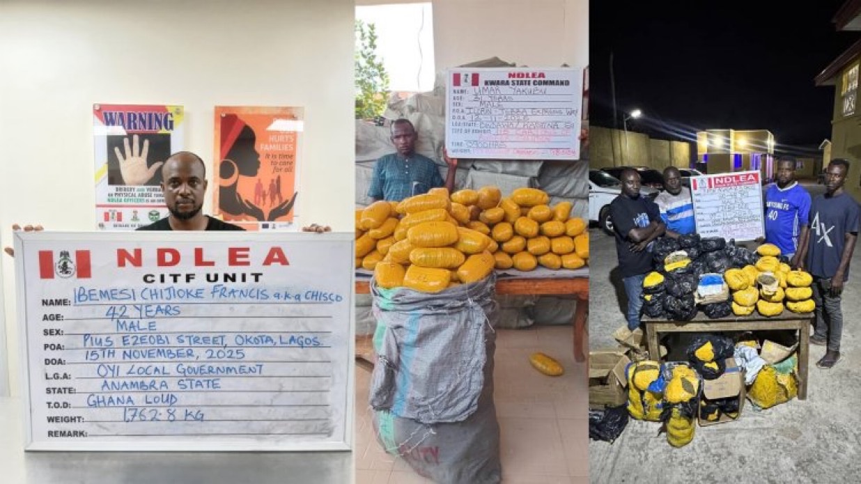 busterblog - LAGOS SHOCKER: NDLEA ARRESTS HOTELIER FRANK IBEMESI, RECOVERS OVER 1.7 TONNES OF CANNABIS IN MASSIVE RAID