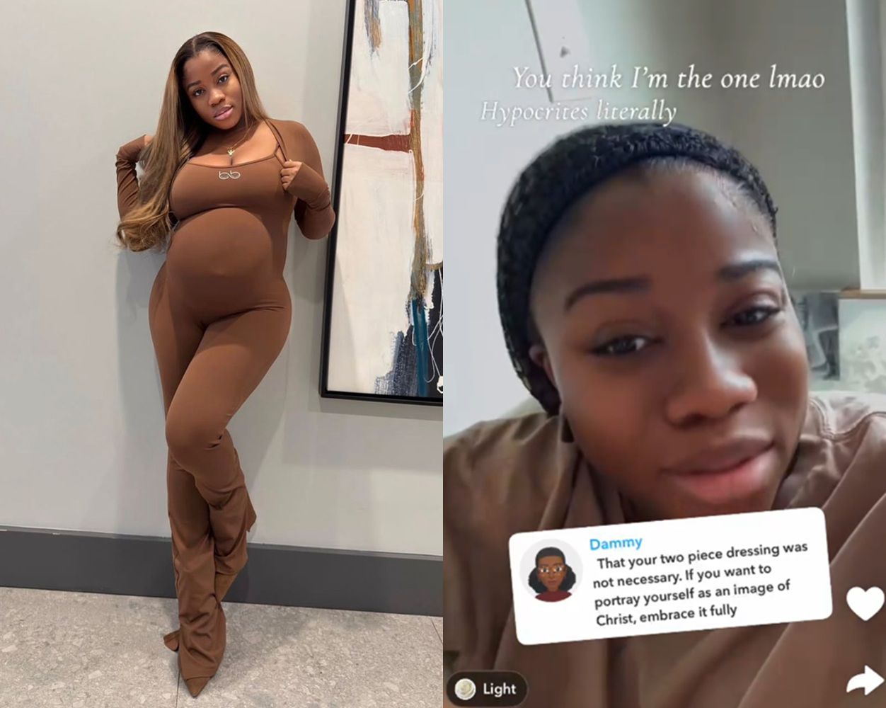 \"You Think I Have Time for Hypocrisy\" — Veekee James Claps Back at Critic Over Outfit Choice